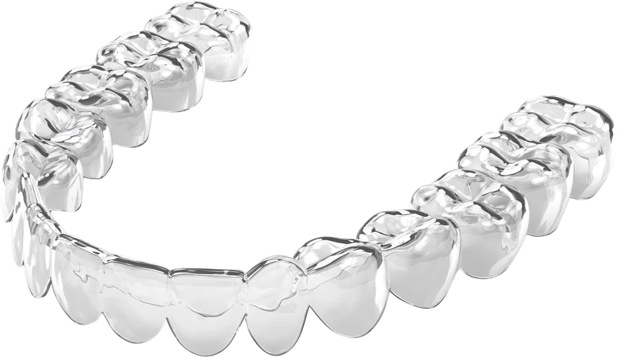 A pair of clear aligners